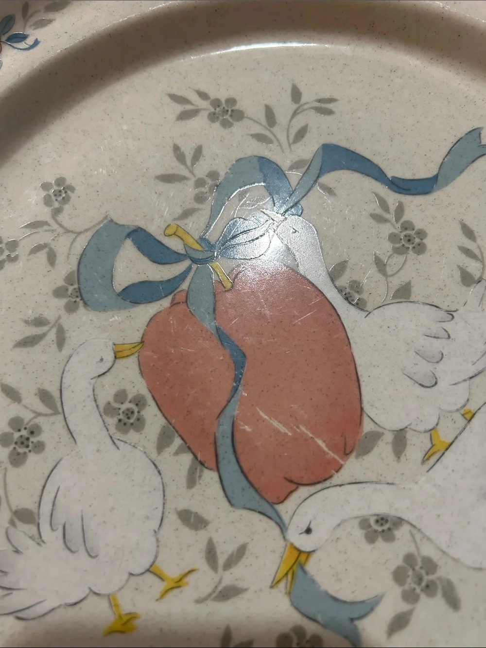 (4) INTERNATIONAL CHINA “Marmalade” Fruit Floral Duck Stoneware Dinner Plates